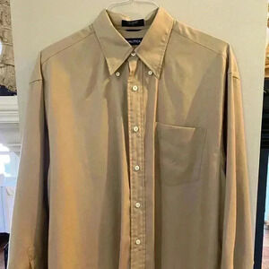 Men’s Nautica size L button down tan shirt